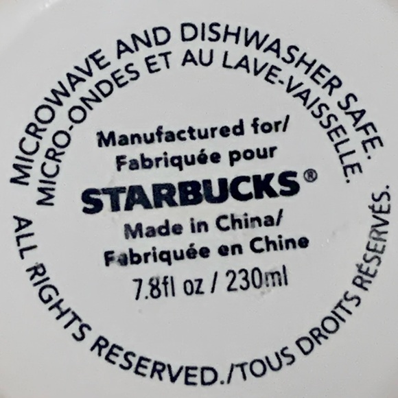 Starbucks THINGS I LOVE Coffee Tea Mug  7.8 oz Red White Heart Tiara Pie EUC - Picture 4 of 5